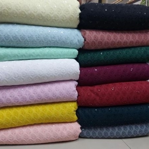Chikan Embroidery Fabric