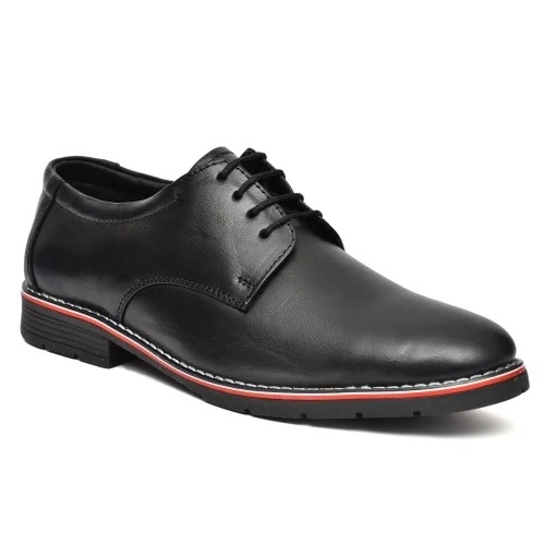 Men Leather Black Formal Shoes