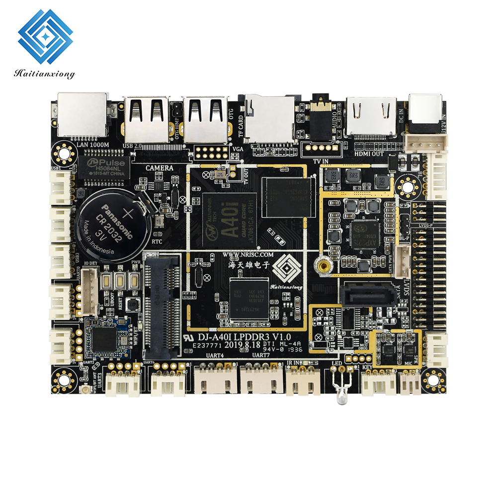 Allwinner A40I Indusrtial Motherboard Arm EmbeddedQuad Core Cortex-A7 DJ-A40I