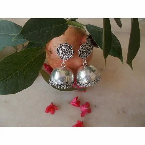 Ladies Imitation Silver Earrings