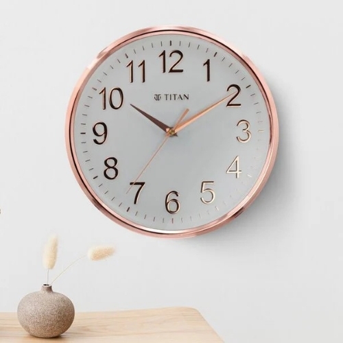 Metallic Rose Gold Wall Clock