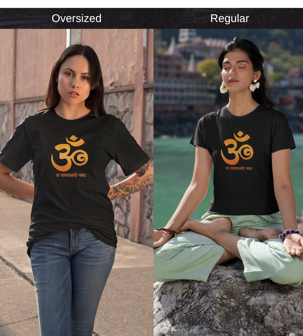 Om Gan Ganapataye Namah Printed T Shirt