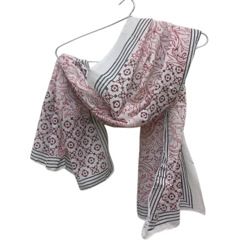 98 GSM Hand Block Printed Cotton Stole