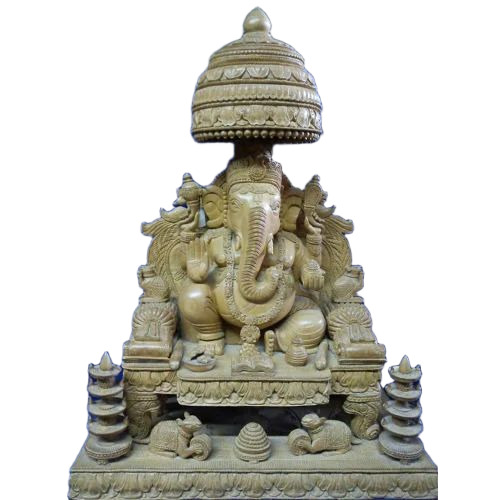 Beautiful Wooden Ganesh Statue