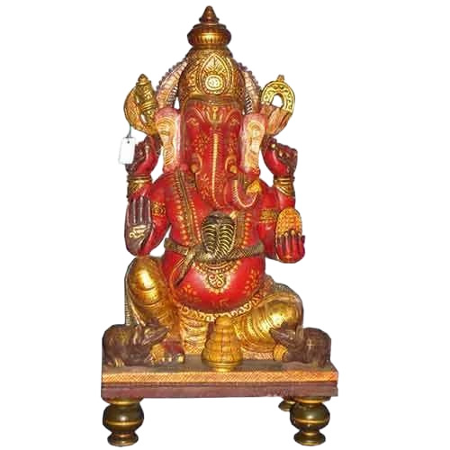 Handicraft Wooden Ganesh Statue