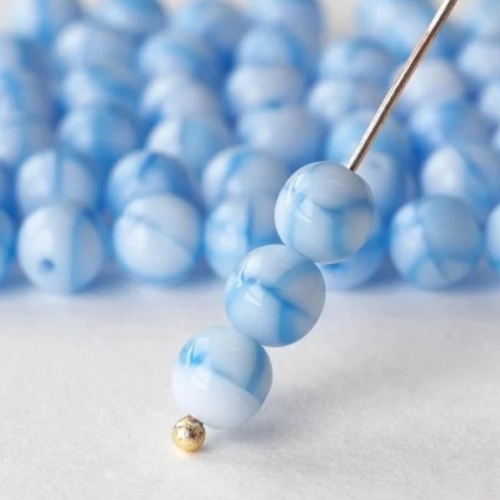 Marble Glass Beads