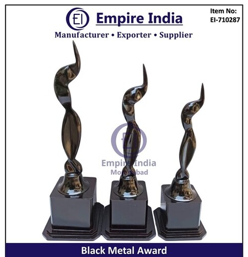 Modern Black Metal Award Trophy - Packaging Type: Safe & Standard Packaging