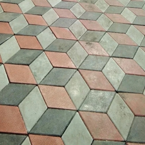 Red And Black 3d Paver