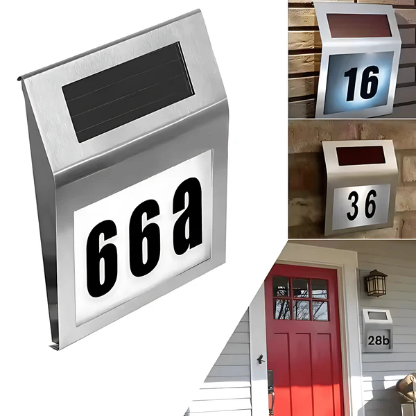 Solar Powered Led House Number Light - Application: Industrial