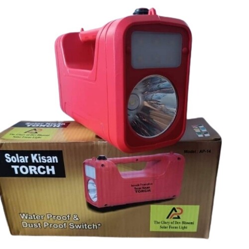 Solar Rechargeable Kisan Torch - Body Material: Plastic
