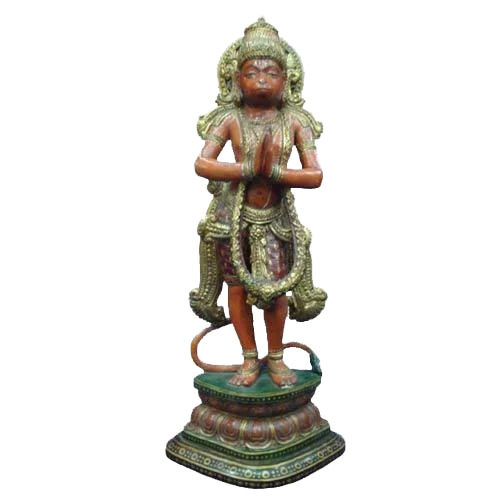 Wooden Colored Hanuman Statue