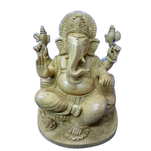 Wooden Ganesh Statue