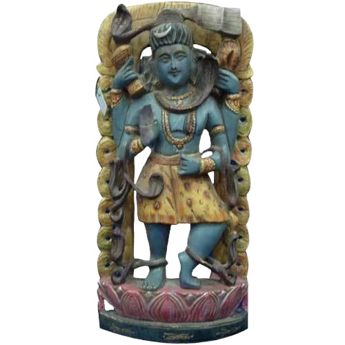 Wooden Shiva Statue
