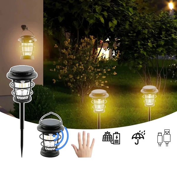 3 In 1 Solar Hanging Camping Lantern - Material: Abs