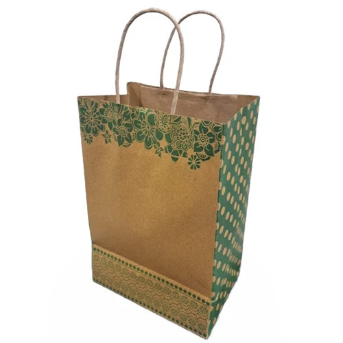 Brown Printed Paper Bag