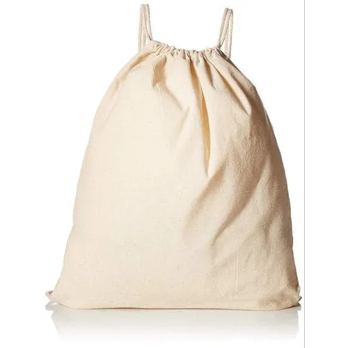 Cotton Canvas Drawstring Backpack Bag
