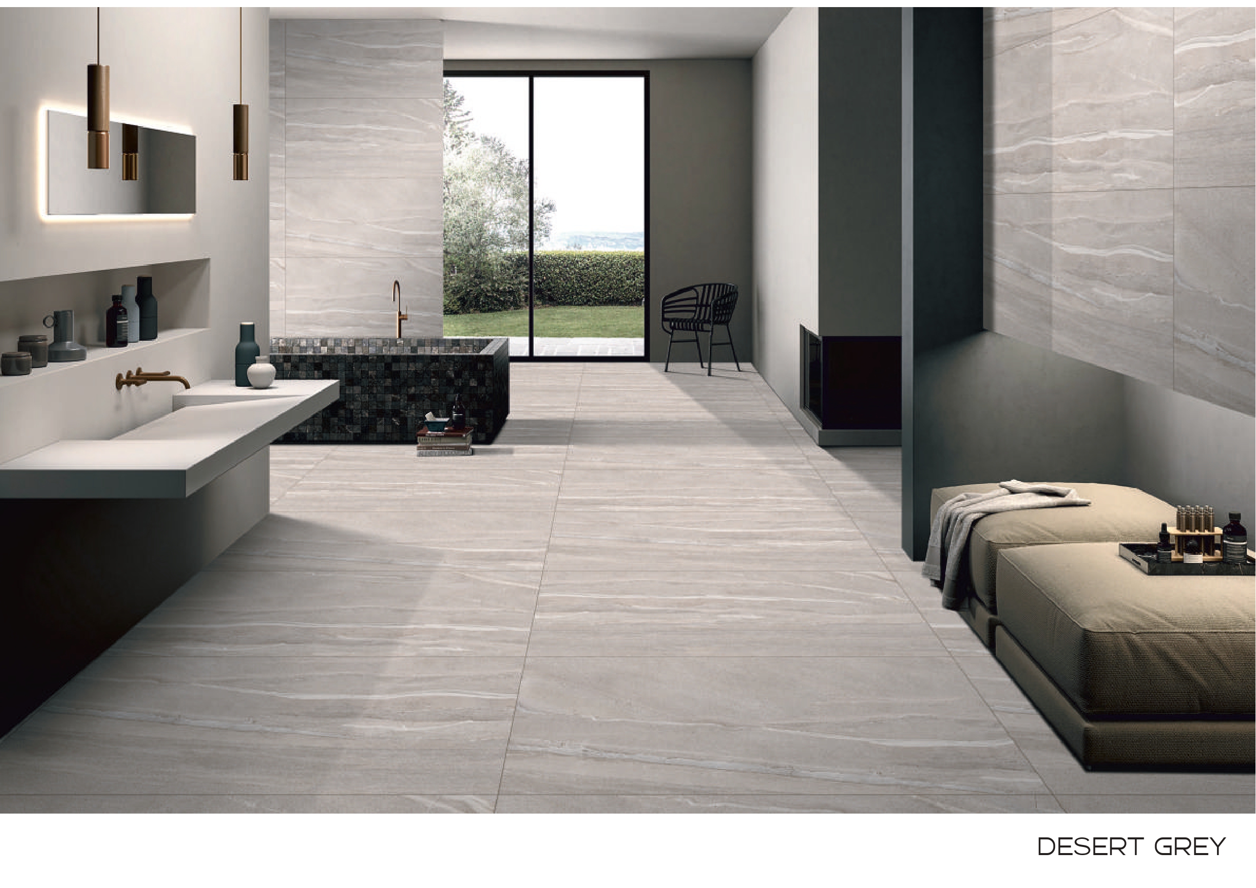 Desert Grey Porcelain Tile - Feature: Non-Slip