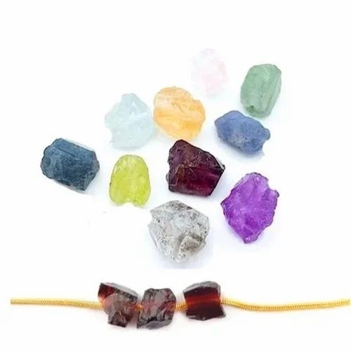 Birthstone raw nugget Drill beads