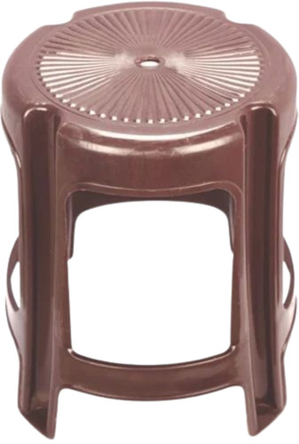 Brown Round Plastic Stool
