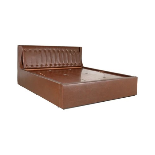 wooden double bed
