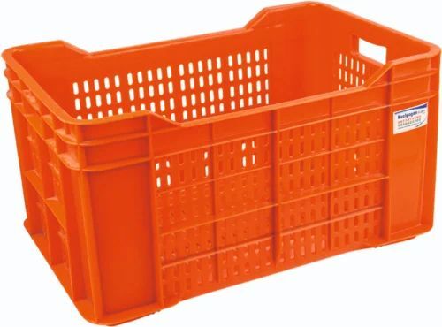Orange Color Plastic Crate