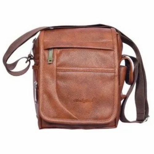 Pu Leather Brown Sling Bag