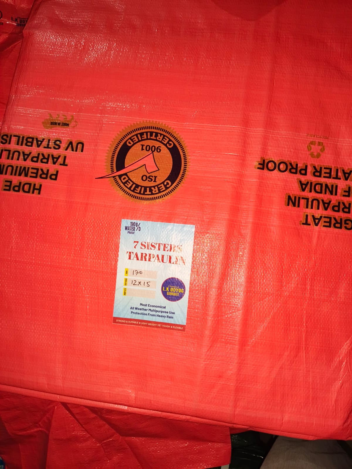 Seven Sister 170 GSM Polypropylene Tarpaulin Sheet - Triple Layer, UV Stabilized, Waterproof, Reinforced Edges