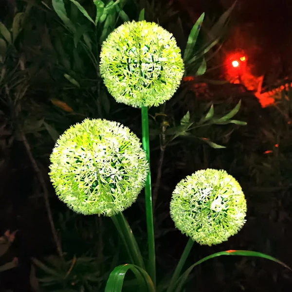 3 Head Rgb Dandelion Flower Solar Garden Light Pack Of 2 Pieces - Light Source: Energy Saving