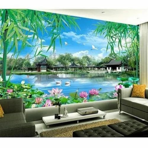 3d Room Living Room Wallpaper