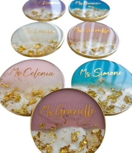 Round Epoxy Resin Coaster