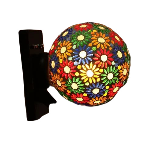 Wooden Glass Wall Lamp