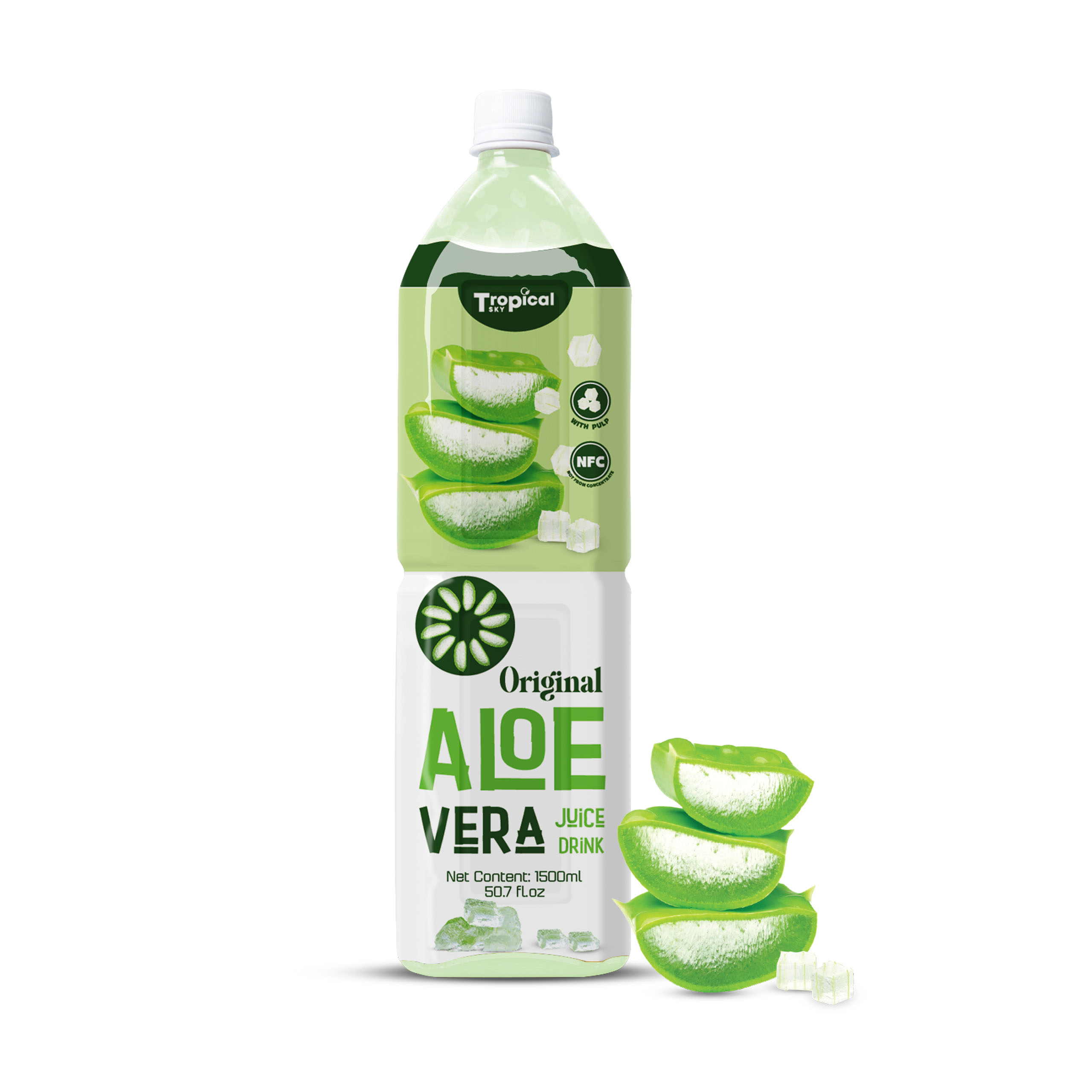 1.5l Pet Bottle Aloe Vera Juice With Real Pulp