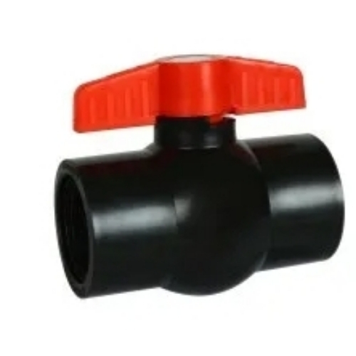 Black PP Solid Ball Valve