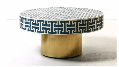 Bone Inlay End Table