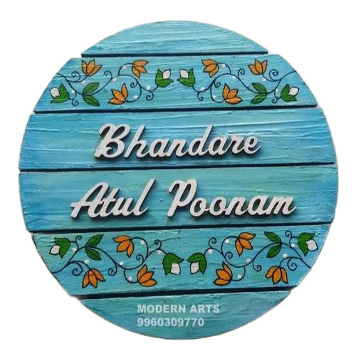 Handmade Name Plate By Modern Arts