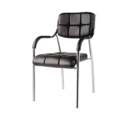 Black Rexine Office Chair