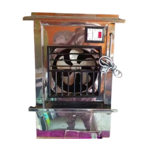 SS Air Cooler - Stainless Steel Silver 30L Tank Capacity 125W Low Power 20 Ft Air Throw