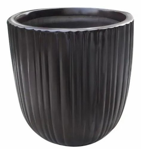 Black Mini Fiberglass Flower Planter