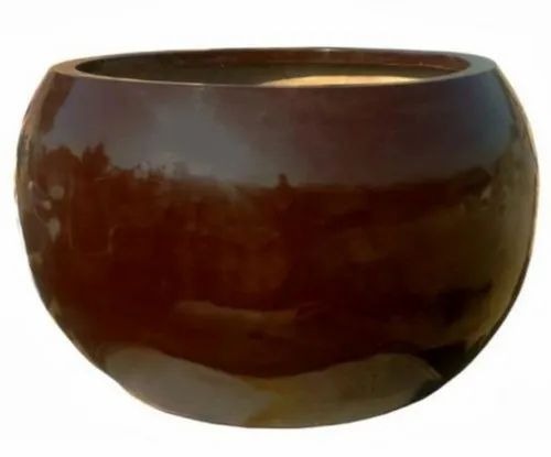 Brown Fiberglass Flower Planter