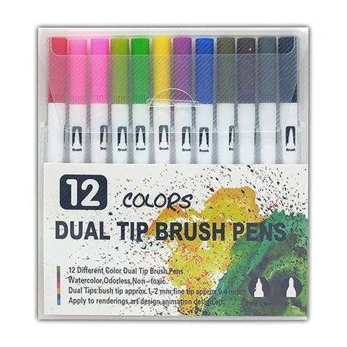 Color Dual Tip Brush Pens