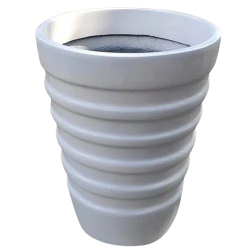 Grey Fiberglass Flower Planter