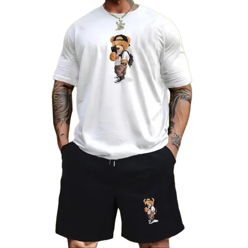 Men Printed White T Shirt