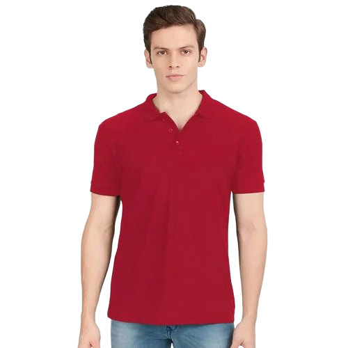 Men Red Polo T Shirt