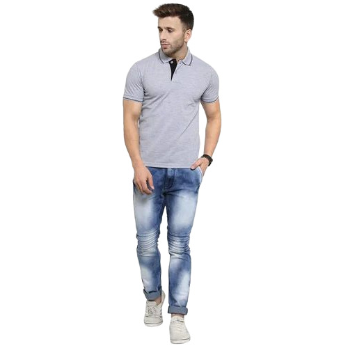Men Solid Cotton T Shirt