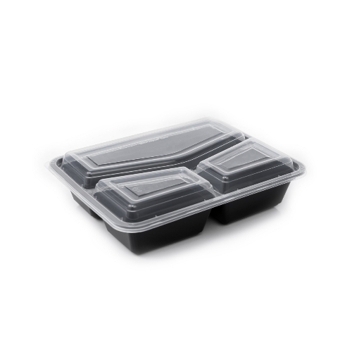 Pp Plastic Food Takeaway Food Container - Color: Black