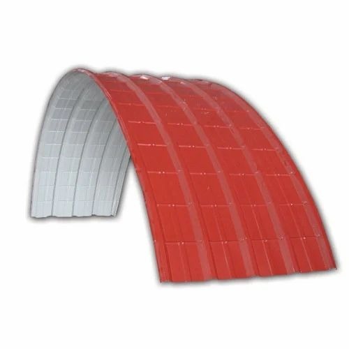 Red Crimp Curved Roofing Sheets