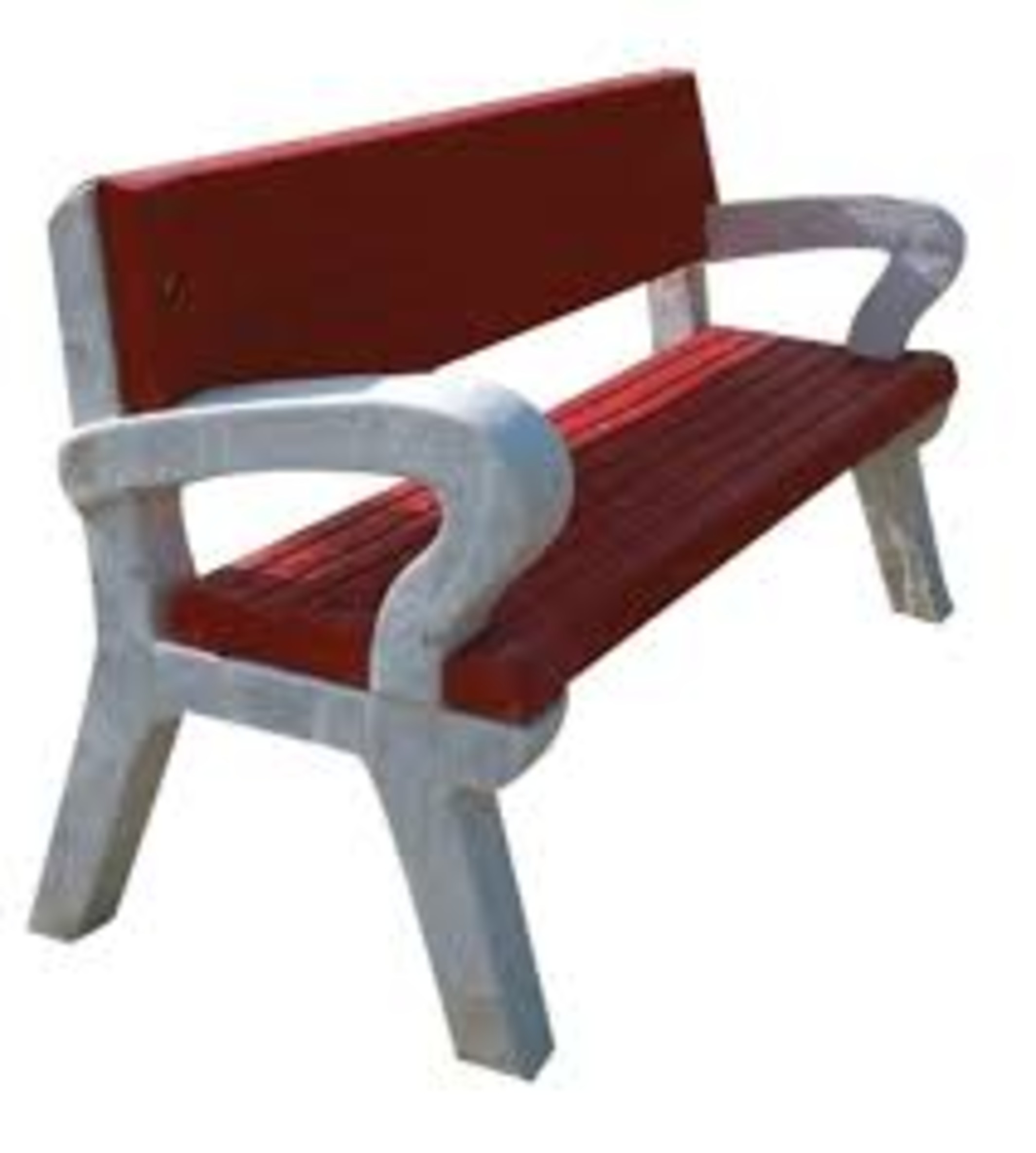 concrete garden bench