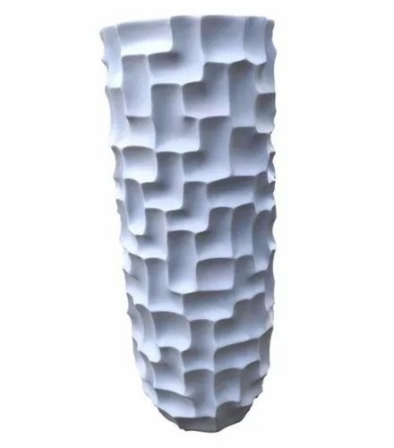 White Fiberglass Planter