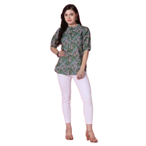 Womens Cotton Printed Top