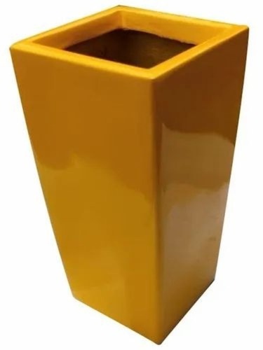 Yellow Fiberglass Flower Planter